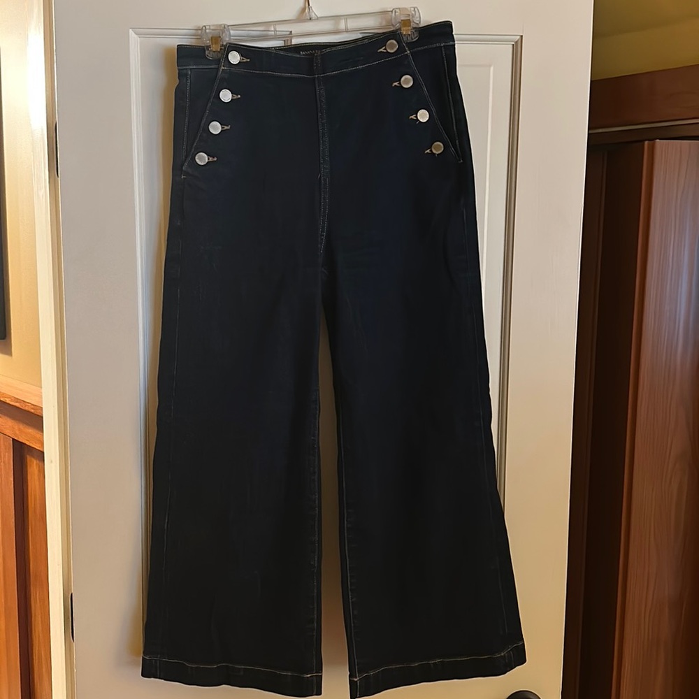 Wide Legged Cropped Sailor Jeans